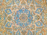 handmade Medallion, Traditional Kashan Orange Brown Hand Knotted RECTANGLE 100% WOOL area rug 10x13
