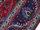 handmade Medallion, Traditional Tabriz Red Purple Hand Knotted RECTANGLE 100% WOOL area rug 10x13