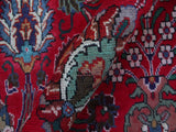 handmade Medallion, Traditional Tabriz Red Purple Hand Knotted RECTANGLE 100% WOOL area rug 10x13