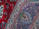 handmade Medallion, Traditional Tabriz Red Purple Hand Knotted RECTANGLE 100% WOOL area rug 10x13