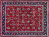 handmade Medallion, Traditional Tabriz Red Purple Hand Knotted RECTANGLE 100% WOOL area rug 10x13