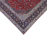 handmade Medallion, Traditional Kashan Red Purple Hand Knotted RECTANGLE 100% WOOL area rug 10x14