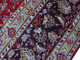 handmade Medallion, Traditional Kashan Red Purple Hand Knotted RECTANGLE 100% WOOL area rug 10x14