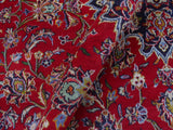 handmade Medallion, Traditional Kashan Red Purple Hand Knotted RECTANGLE 100% WOOL area rug 10x14