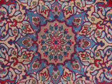 handmade Medallion, Traditional Kashan Red Blue Hand Knotted RECTANGLE 100% WOOL area rug 10x13