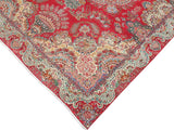 handmade Medallion, Traditional Tabriz Red Green Hand Knotted RECTANGLE 100% WOOL area rug 10x13