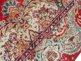 handmade Medallion, Traditional Tabriz Red Green Hand Knotted RECTANGLE 100% WOOL area rug 10x13