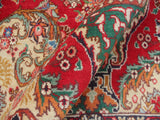handmade Medallion, Traditional Tabriz Red Green Hand Knotted RECTANGLE 100% WOOL area rug 10x13