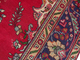 handmade Medallion, Traditional Tabriz Red Blue Hand Knotted RECTANGLE 100% WOOL area rug 7x9