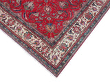 handmade Medallion, Traditional Tabriz Red Beige Hand Knotted RECTANGLE 100% WOOL area rug 9x12