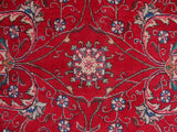 handmade Medallion, Traditional Tabriz Red Beige Hand Knotted RECTANGLE 100% WOOL area rug 9x12