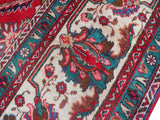 handmade Medallion, Traditional Tabriz Red Beige Hand Knotted RECTANGLE 100% WOOL area rug 9x12