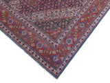 handmade Medallion, Traditional Tabriz Mahi Purple Rust Hand Knotted RECTANGLE 100% WOOL area rug 10x13