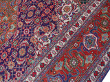 handmade Medallion, Traditional Tabriz Mahi Purple Rust Hand Knotted RECTANGLE 100% WOOL area rug 10x13