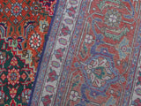 handmade Medallion, Traditional Tabriz Mahi Purple Rust Hand Knotted RECTANGLE 100% WOOL area rug 10x13