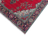 handmade Medallion, Traditional Tabriz Red Purple Hand Knotted RECTANGLE 100% WOOL area rug 10x13