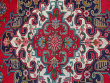 handmade Medallion, Traditional Tabriz Red Purple Hand Knotted RECTANGLE 100% WOOL area rug 10x13