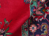 handmade Medallion, Traditional Tabriz Red Purple Hand Knotted RECTANGLE 100% WOOL area rug 10x13