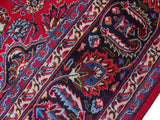 handmade Medallion, Traditional Kashan Red Blue Hand Knotted RECTANGLE 100% WOOL area rug 10x13