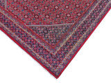 handmade Medallion, Traditional Tabriz Mahi Red Purple Hand Knotted RECTANGLE 100% WOOL area rug 10x13