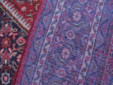 handmade Medallion, Traditional Tabriz Mahi Red Purple Hand Knotted RECTANGLE 100% WOOL area rug 10x13