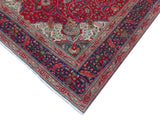 handmade Medallion, Traditional Bakhtiari Red Purple Hand Knotted RECTANGLE 100% WOOL area rug 9x11