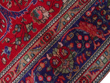 handmade Medallion, Traditional Bakhtiari Red Purple Hand Knotted RECTANGLE 100% WOOL area rug 9x11