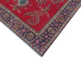 handmade Medallion, Traditional Tabriz Red Purple Hand Knotted RECTANGLE 100% WOOL area rug 10x13