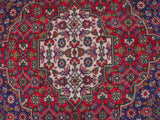 handmade Medallion, Traditional Tabriz Mahi Blue Red Hand Knotted RECTANGLE 100% WOOL area rug 10x12