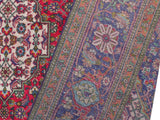 handmade Medallion, Traditional Tabriz Mahi Blue Red Hand Knotted RECTANGLE 100% WOOL area rug 10x12