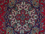 handmade Medallion, Traditional Kashan Red Purple Hand Knotted RECTANGLE 100% WOOL area rug 10x13