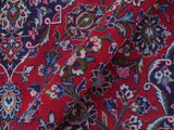 handmade Medallion, Traditional Kashan Red Blue Hand Knotted RECTANGLE 100% WOOL area rug 9x13