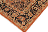 handmade Geometric Kafkaz Chobi Ziegler Rust Blue Hand Knotted RECTANGLE 100% WOOL area rug 8 x 10