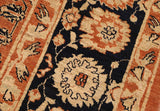 handmade Geometric Kafkaz Chobi Ziegler Rust Blue Hand Knotted RECTANGLE 100% WOOL area rug 8 x 10