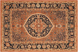 Tribal Heriz Ziegler Keri Rust Blue Hand-Knotted Rug - 8'3'' x 10'0''