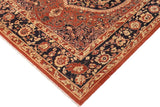 handmade Geometric Kafkaz Chobi Ziegler Rust Blue Hand Knotted RECTANGLE 100% WOOL area rug 8 x 9