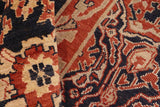 handmade Geometric Kafkaz Chobi Ziegler Rust Blue Hand Knotted RECTANGLE 100% WOOL area rug 8 x 9