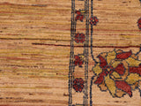Contemporary Gabbeh Rosalind Beige/Blue Wool Rug - 8'6'' x 9'10''