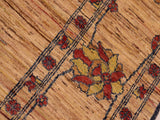 Contemporary Gabbeh Rosalind Beige/Blue Wool Rug - 8'6'' x 9'10''