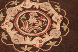 handmade Geometric Kafkaz Chobi Ziegler Brown Beige Hand Knotted RECTANGLE 100% WOOL area rug 8 x 10