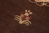 handmade Geometric Kafkaz Chobi Ziegler Brown Beige Hand Knotted RECTANGLE 100% WOOL area rug 8 x 10