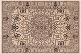 Rustic Heriz Ziegler Lieselot Ivory Beige Hand-Knotted Rug - 8'1'' x 10'2''