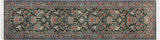 Sohil Pak Persian Jacklyn Green/Blue Wool Runner - 2'7'' x 9'11''