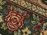 handmade Traditional Gulzar Green Gold Hand Knotted RUNNER 100% WOOL area rug 3x12