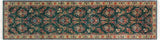handmade Traditional Abusson Green Beige Hand Knotted RUNNER 100% WOOL area rug 3x10