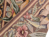 handmade Traditional Gulzar Brown Pink Hand Knotted RUNNER 100% WOOL area rug 3x13