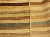 Boho Chic Gabbeh Edythe Beige/Green Wool Rug - 3'11'' x 5'7''