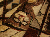 Boho Chic Gabbeh Dayna Brown/Green Wool Rug - 3'11'' x 5'7''