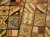 Boho Chic Gabbeh Dayna Brown/Green Wool Rug - 3'11'' x 5'7''