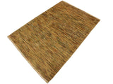 Bohemian Gabbeh Belle Tan/Multi Wool Rug - 4'0'' x 5'9''